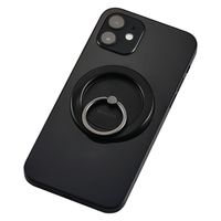 スマホリング マグネット 【 MagSafe 対応 iPhone 】 ブラック P-STRMKMFBK エレコム 1個（直送品）