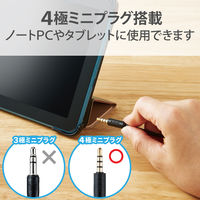 ヘッドセット 両耳 ネックバンド ヘッドホン 有線 φ3.5mm4極 HS-NB03STBK エレコム（直送品）