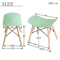 三栄コーポレーション イームズ・スツールチェア 木脚 4脚セット　ライトグレー A1--TYPSTL4GY_AS（直送品）