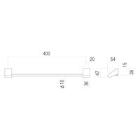 清水 タオルバー ブラック 400mm SH-AC20TB-K 1セット(5個入)（直送品）