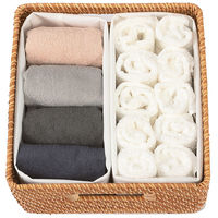 無印良品 高さが変えられる不織布仕切ケース 中 2枚入り 約幅15×奥行32.5×高さ21cm 1セット（4枚：2枚入×2） 良品計画