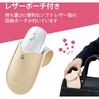 マウス 有線 静音マウス 3ボタン ケーブル巻取 薄型 モバイル ポーチ付 ホワイト M-TM10UBWH エレコム 1個