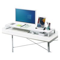 サンワサプライ 電源タップ+USBハブ付き机上ラック(W1000mm・ホワイト) MR-LC206WN 1台（直送品）