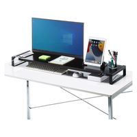 サンワサプライ 電源タップ+USBハブ付き机上ラック(W1000mm・ブラック) MR-LC206BKN 1台（直送品）