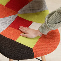 不二貿易 イームズ パッチワークシェルチェア マルチカラー（レッド） 70584 1脚（直送品）