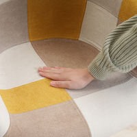 不二貿易 イームズ パッチワークアームチェア マルチカラー（イエロー） 70596 1脚（直送品）