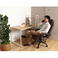 【軒先渡し】ヤマソロ ペザンテ リクライニングオフィスチェアー ブラウン 42-363 1脚（直送品）