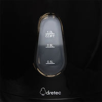 ドリテック 電気ケトル「プロム」1.0L ブラック PO-160BK 1台