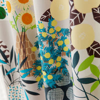 スミノエ デザインライフ セミオーダー カーテン フラワーポット 2400×1950mm グレー 1セット(2枚入)（直送品）