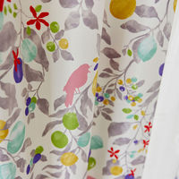 スミノエ デザインライフ セミオーダー カーテン フルーツトリ 1000×2000mm グレー 1セット(2枚入)（直送品）