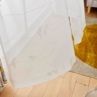 スミノエ デザインライフ セミオーダー レースカーテン シングバードボイル 2600×2140mm ホワイト 1セット(2枚入)（直送品）