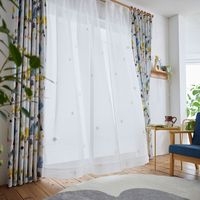 スミノエ デザインライフ セミオーダー レースカーテン イエティボイル 1200×2440mm ライトベージュ 1セット(2枚入)（直送品）