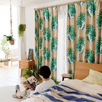 スミノエ デザインライフ セミオーダー カーテン ハンキング 1800×2300mm ベージュ 1セット(2枚入)（直送品）