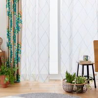 スミノエ デザインライフ セミオーダー レースカーテン アーガイルボイル 2800×1290mm ミックス 1セット(2枚入)（直送品）