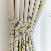 スミノエ デザインライフ セミオーダー カーテン ミチクサ 2400×1950mm ベージュ 1セット(2枚入)（直送品）