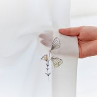 スミノエ デザインライフ セミオーダー レースカーテン ミチクサボイル 1700×1440mm イエロー 1セット(2枚入)（直送品）