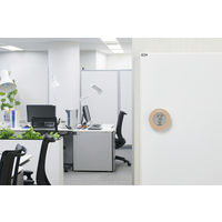 タニタ 温湿度計 時計 温度 湿度 デジタル 卓上 マグネット ライトブラウン TT-585-BR 1セット(3個)