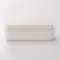 無印良品 フォーク＆スプーンセット 白 約幅18×奥行5×高さ2cm 良品計画