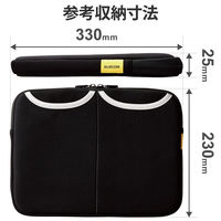 パソコンケース PCバッグ 14インチ スリーブポケット付き 撥水加工 ブラック BM-IBPT14NBK エレコム 1個（直送品）