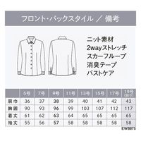 カーシーカシマ TRICOT STRIPE KNIT 長袖シャツブラウス パープルストライプ 15号 EWB875 1着