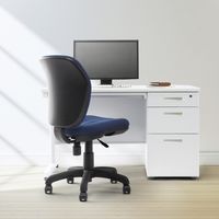 藤沢工業株式会社 TOKIO ハイバック レザーチェア ネイビー FST-77HL NV 1脚（取寄品）