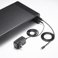 サンワサプライ USB Type-C接続ハブ付き机上ラック(ブラック) MR-LC210CHBK 1個（直送品）
