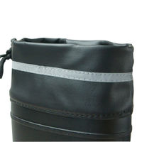 小野商事 PVCフード付安全長靴 先芯入 ブラック×ブラック 24.5cm WS3400 1足