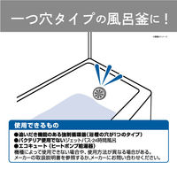 風呂釜洗浄剤 フロ釜洗い＆バス用品つけおき洗浄 除菌99.99％ 1つ穴用 1個（2回分） ウエルコ  オリジナル