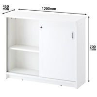 【組立設置込】アール・エフ・ヤマカワ 書庫型カウンターIII WJホワイト RFHCSH3-1200WH 1台（取寄品）