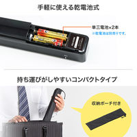 スキャナ　ポータブルハンディ　コンパクト　乾電池式　データ管理　スマートフォン、タブレット対応　PSC-HS2BK　サンワサプライ　1個