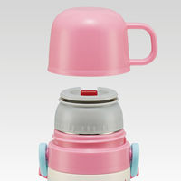 スケーター 水筒 キッズ 400ml 2way コップ ストロー ステンレス ディズニープリンセス 391239 1個（直送品）