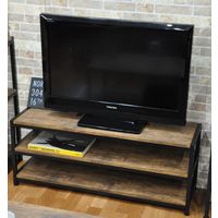 エイ・アイ・エス ヴィンテージ風テレビボード ブラウン 幅1000×奥行300×高さ400mm ABX-900 BR 1台（直送品）