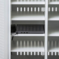 サンワサプライ ノートパソコン収納キャビネット（12台収納）ホワイト 幅600×奥行550×高さ993.5mm CAI-CAB104W 1台（直送品）