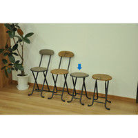 エイ・アイ・エス 折畳チェア(背なし) ブラウン AAFO-51 BR 1脚（直送品）