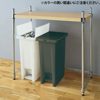 エコン ダストボックス ペダル2枚フタ 70L ゴミ箱 ブラウン 1個 左右両開き ペタル式フタ付 連結式 日本製 幅338×奥行508×高さ661mm