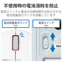 ワイヤレスマウス 無線 2.4GHz 5ボタン ブルーLED ホワイト M-DY13DBWH エレコム 1個