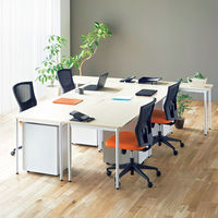 アール・エフ・ヤマカワ ラディーワークテーブル 平机 正方形 ホワイト 幅1200×奥行1200mm 1台