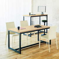 アスプルンド　ブラックフレームカウンター（コンセント付き）　ロータイプ　ナチュラル　幅1500×奥行450×高さ720mm　1台