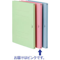 プラス たすけあ 利用者カルテ フラットファイル 1袋(10冊入) ピンク FL-805FF 介護 ラミネート加工 A4