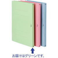 プラス たすけあ 利用者カルテ フラットファイル 1袋(10冊入) グリーン FL-805FF 介護 ラミネート加工 A4