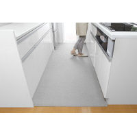 サンコー おくだけ吸着ロングマット90×200cm ライトグレー KP-46（直送品）
