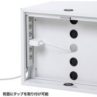 サンワサプライ ノートパソコン収納キャビネット 幅500×奥行500×高さ410mm CAI-CAB106W 1台（直送品）