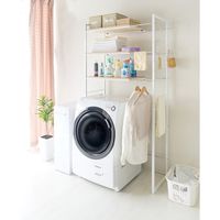 宮武製作所 ランドリーラック 幅900×奥行400×高さ1905mm ホワイト SH-X6590_WH 1台（直送品）