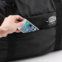 サンワダイレクト 折りたたみバッグ（旅行＆スーツケース対応・軽量・31リットル・ブラック） 200-BAG076BK 1個（直送品）