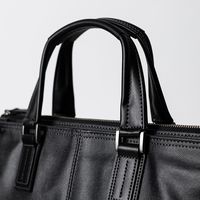 サンワダイレクト ビジネスバッグ（日本製・豊岡製・岡山デニム使用・撥水加工・ショルダーベルト付・ブラック） 200-BAG140BK 1個（直送品）