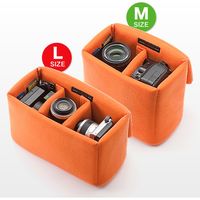 サンワダイレクト インナーカメラバッグ（ソフトクッションボックス・仕切り・ワイドサイズ） 200-BG019L 1個（直送品）