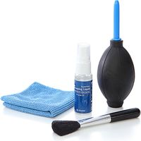 サンワダイレクト カメラ・レンズクリーニングキット（クロス・液・パワーブロー・ダストブラシ・4点セット） 200-DG008 1個（直送品）