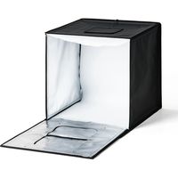 サンワダイレクト 撮影キット（撮影スタジオ・撮影ボックス・LEDライト付8000ルーメン・60×60cm・折りたたみ可能） 200-DG017 1個（直送品）
