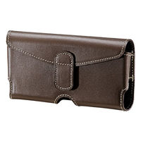 サンワダイレクト iPhone ベルトホルダー（iPhone 8/7/SE/6s対応・本革・Mサイズ・ブラウン） 200-PDA149BR 1個（直送品）