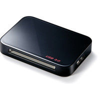サンワダイレクト USB3.0マルチカードリーダー（コンパクト・microSDXC/SDXC/CF対応・ブラック） 400-ADR304BK 1個（直送品）